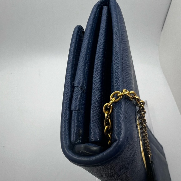 GUC Prada Navy Saffiano Long Wallet with Box - Picture 4 of 11